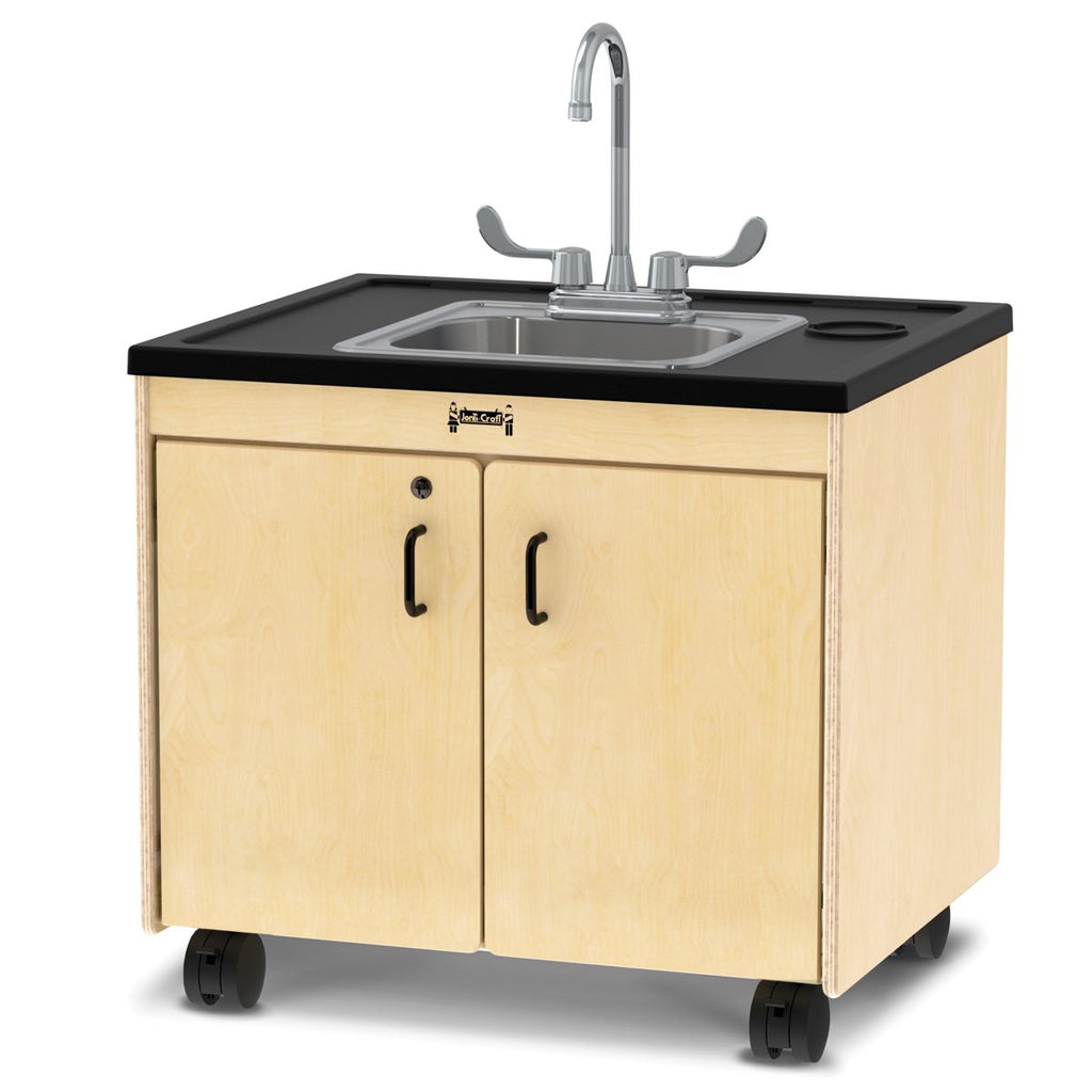 Jonti-Craft Clean Hands Helper 26" Stainless Steel Basin -Black Top