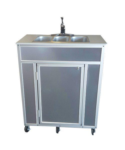 Monsam NSF Certified Triple Basin Portable Sink