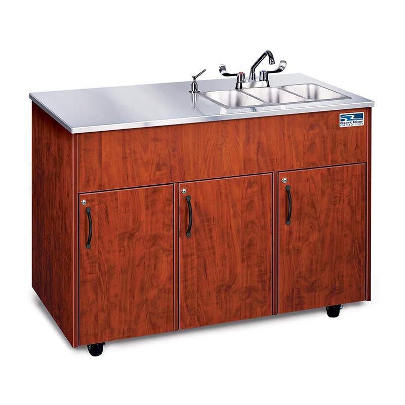 Ozark River Advantage Series Triple Basin Portable Sink- Stainless Steel Top