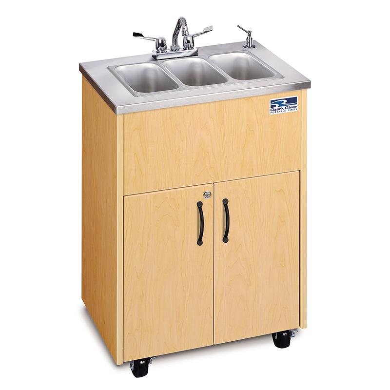 Ozark River Premier Series Triple Basin Portable Sink- Stainless Steel Top