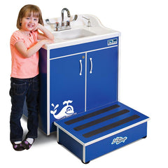 Ozark River Lil' Premier Splash Portable Child Height Sink-Blue with White or Stainless Steel Basin