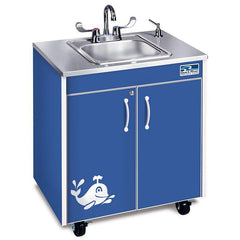 Ozark River Lil' Premier Splash Portable Child Height Sink-Blue with White or Stainless Steel Basin