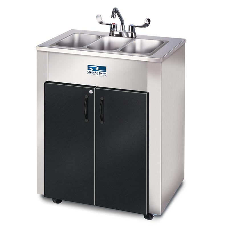 Ozark River Elite LS3 Portable Hot Water Sink- Triple Basin w/Stainless Steel Top