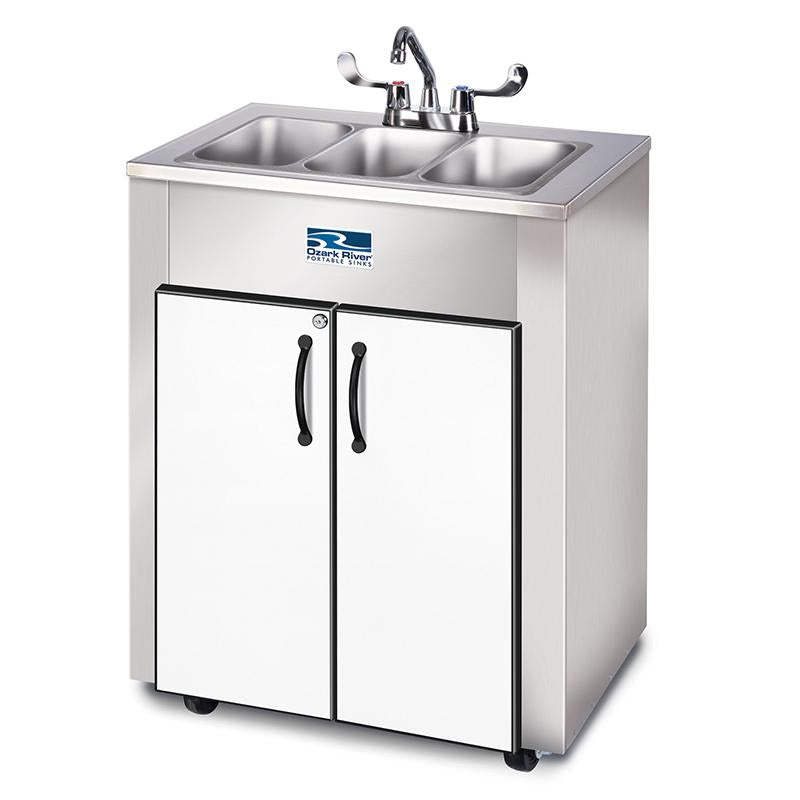 Ozark River Elite LS3 Portable Hot Water Sink- Triple Basin w/Stainless Steel Top