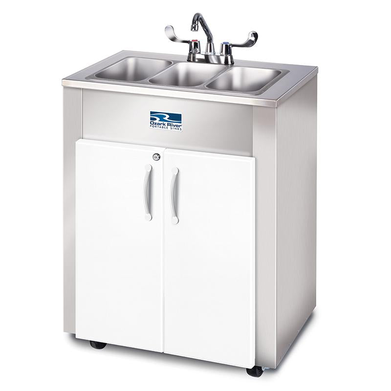 Ozark River Elite LS3 Portable Hot Water Sink- Triple Basin w/Stainless Steel Top