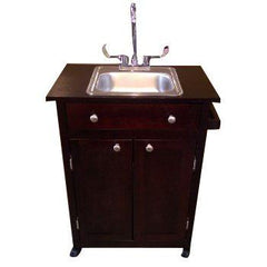 Monsam Single Basin Portable Sink - Wood 36
