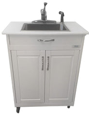 Monsam Single Basin Portable Sink - Wood 36