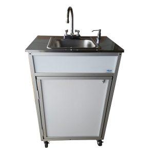 Monsam Single Basin Portable Sink with Stainless Steel Top